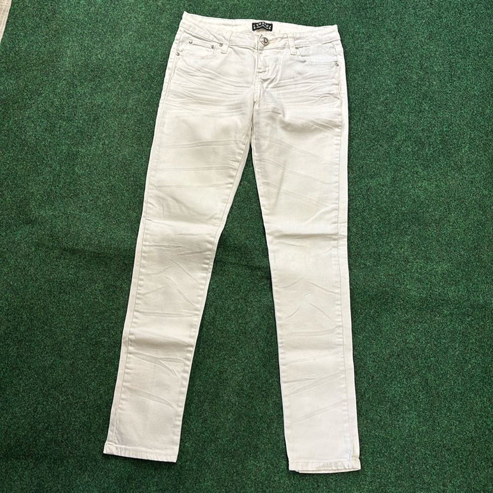Toxic Authentic Clothing Pencil Leg Skinny Jeans, White, size 7, EUC, St…